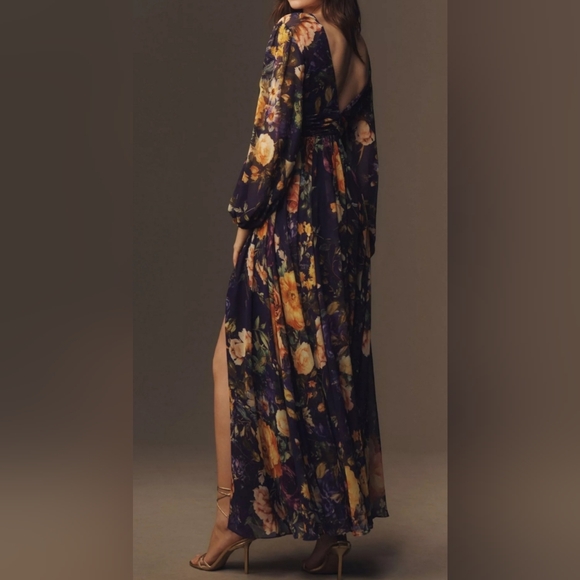 Anthropologie BHLDN Maxi Dress.  Navy Blue - Picture 3 of 7